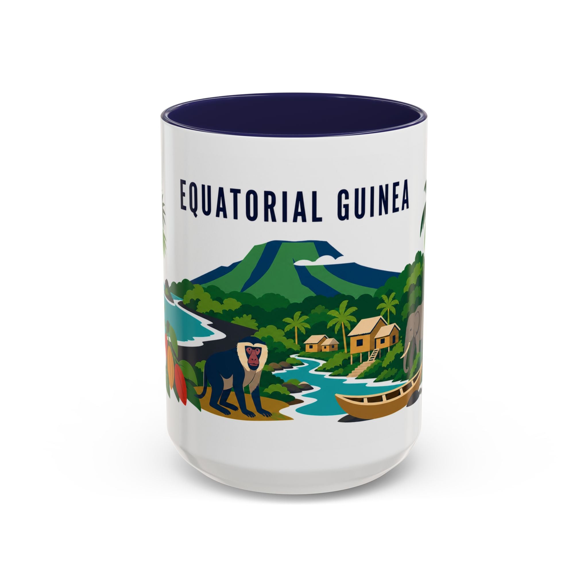 Equatorial Guinea Coffee Mug | Travel Souvenir Accent Mug | Country Gift Ceramic Cup 11oz 15oz