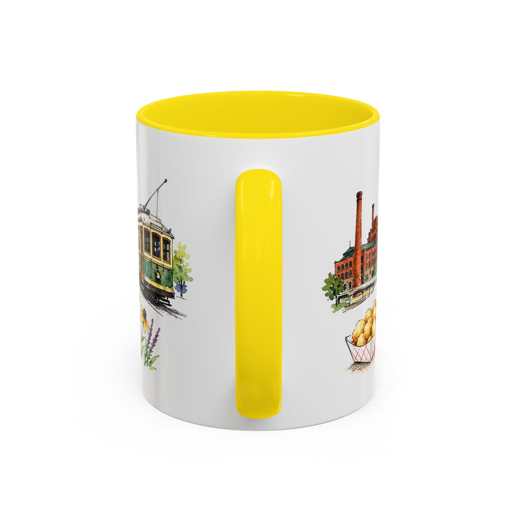 Milwaukee Illustrated Travel Mug | City Souvenir Accent Coffee Mug | 11oz 15oz Ceramic Cup