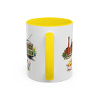 Milwaukee Illustrated Travel Mug | City Souvenir Accent Coffee Mug | 11oz 15oz Ceramic Cup