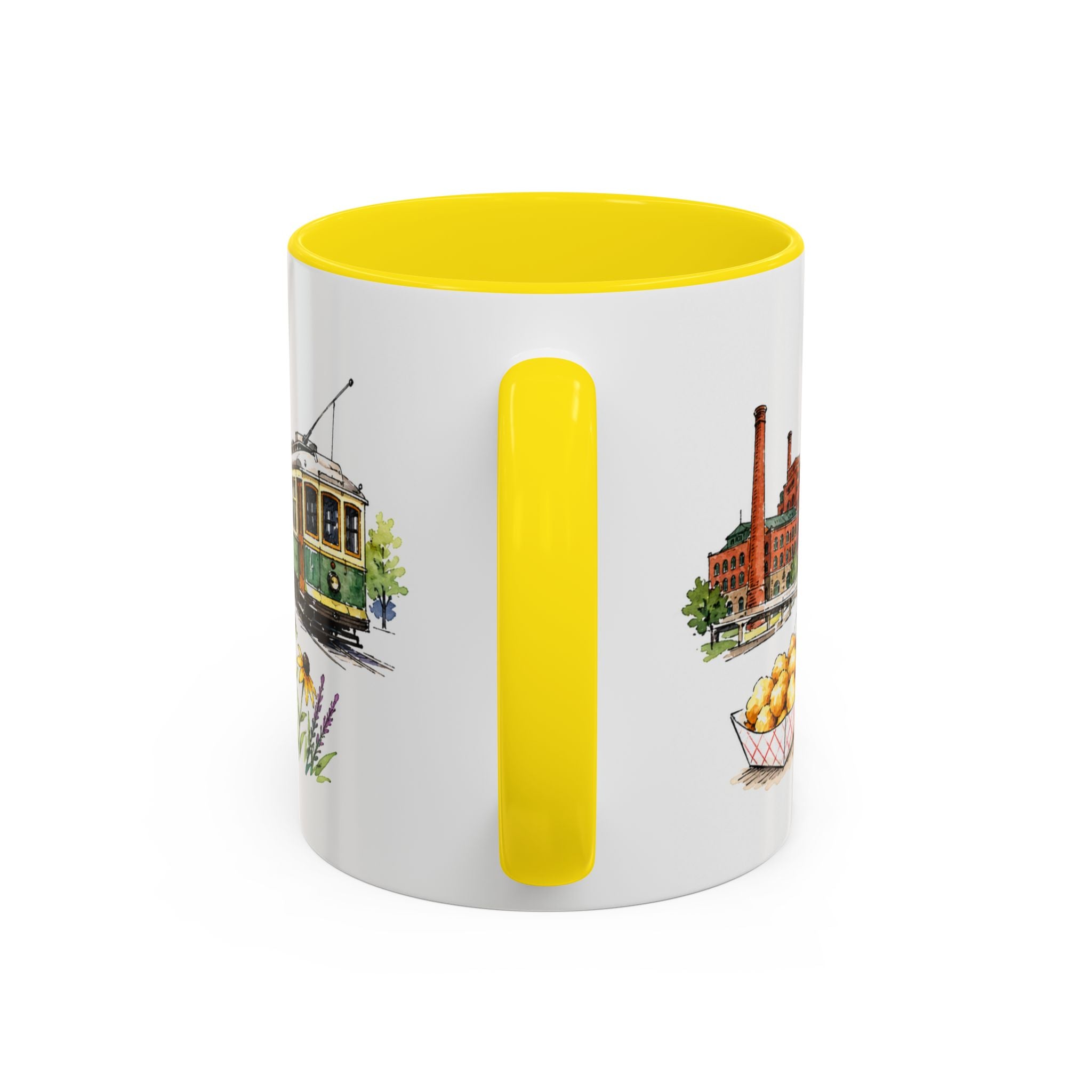 Milwaukee Illustrated Travel Mug | City Souvenir Accent Coffee Mug | 11oz 15oz Ceramic Cup