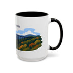 New River Gorge National Park and Preserve Coffee Mug | Solid Color Block Park Souvenir | 11oz 15oz Accent Mug