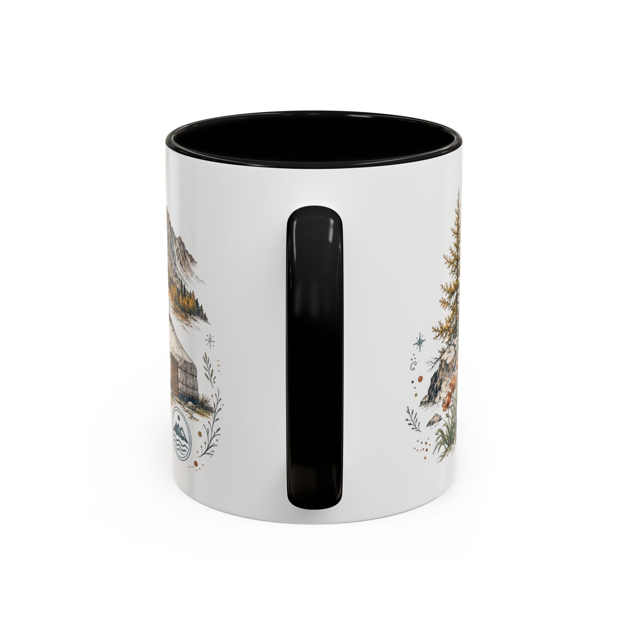 Altai Mountains Mug, Mongolia Travel Souvenir, Bucket List Gift, Accent Ceramic Coffee Mug 11oz 15oz