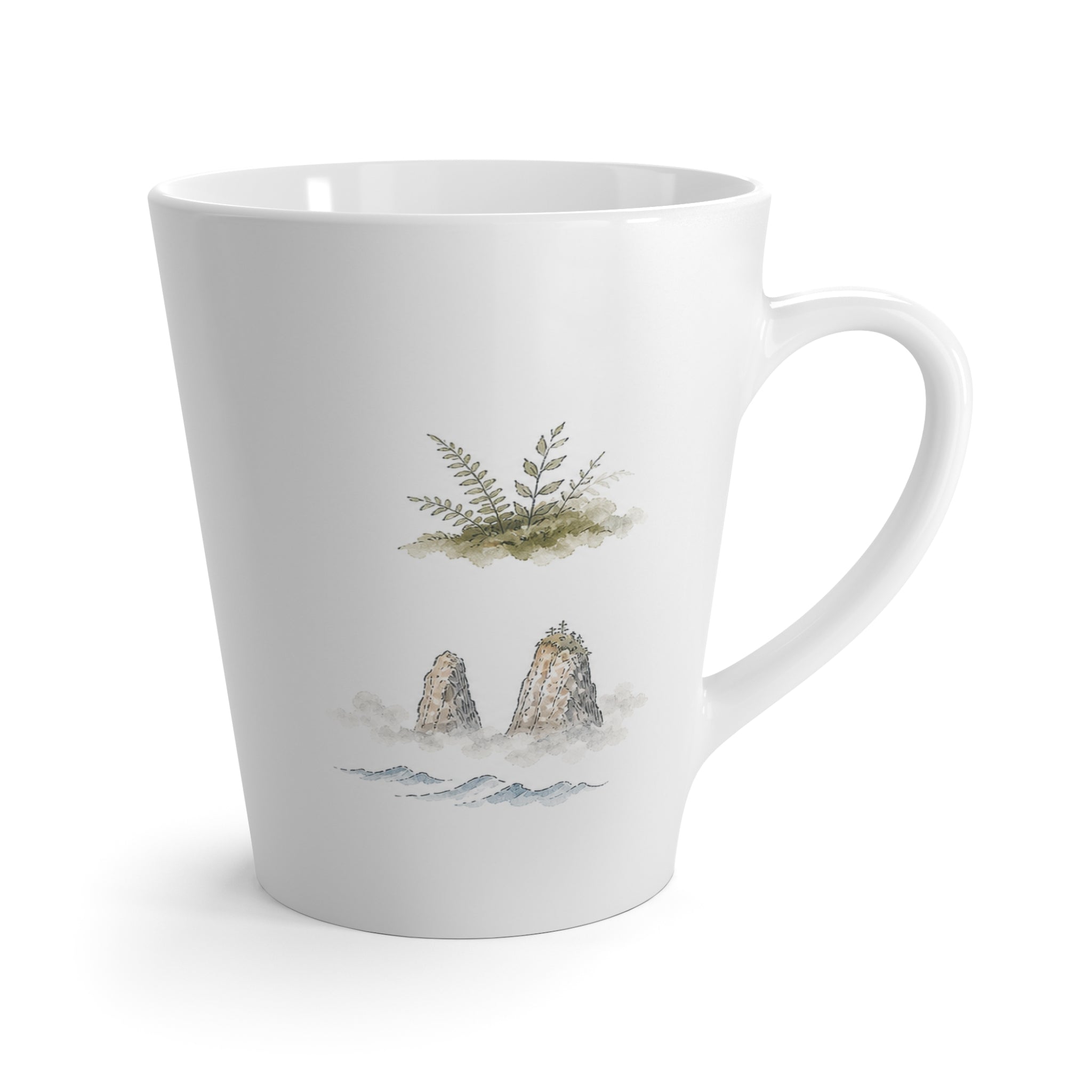 Olympic National Park Latte Mug | Pastel Watercolor Nature Coffee Cup | 12 oz Travel Souvenir Gift