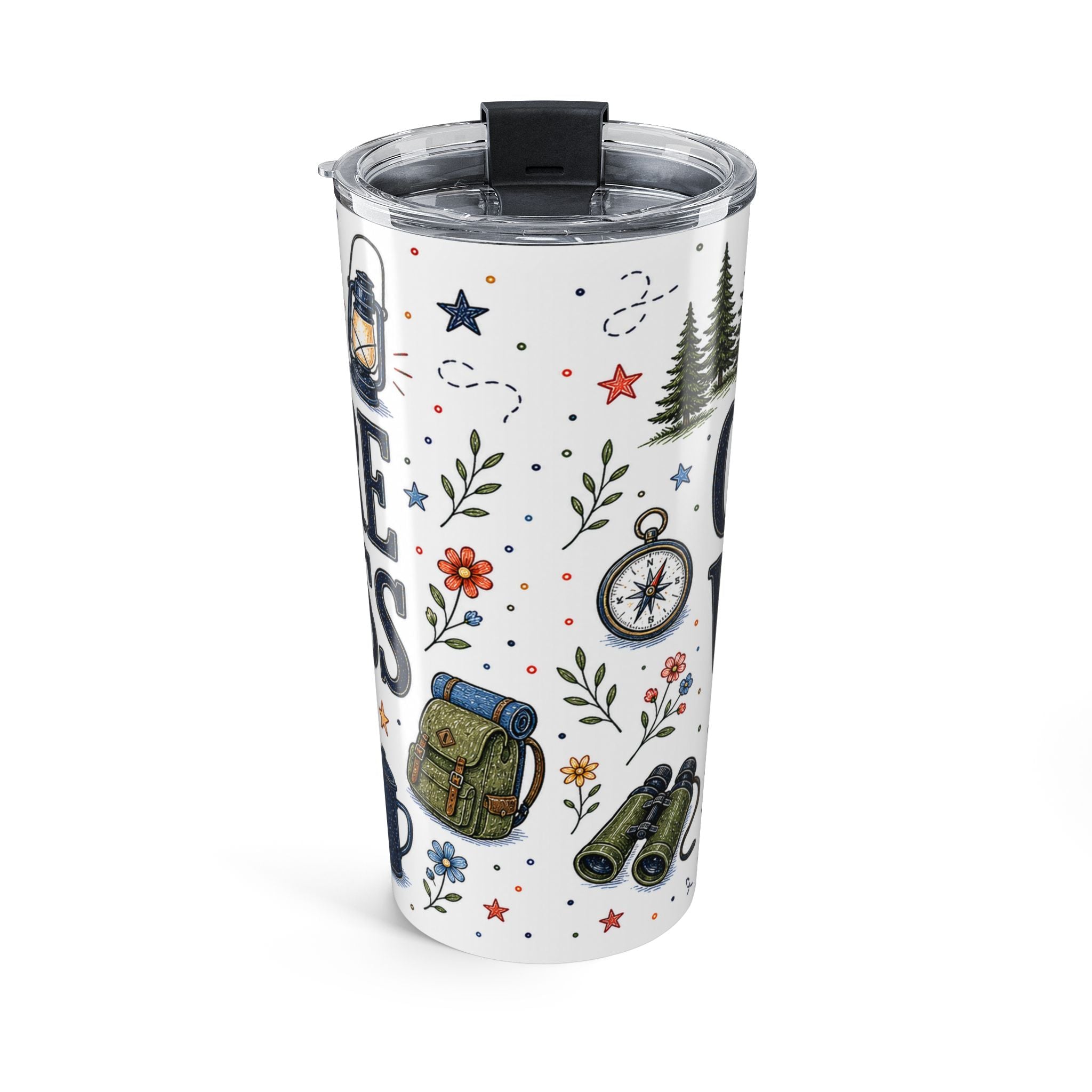Camp More Worry Less 20oz Tumbler | Camping Lover Gift | Insulated Stainless Steel Travel Cup