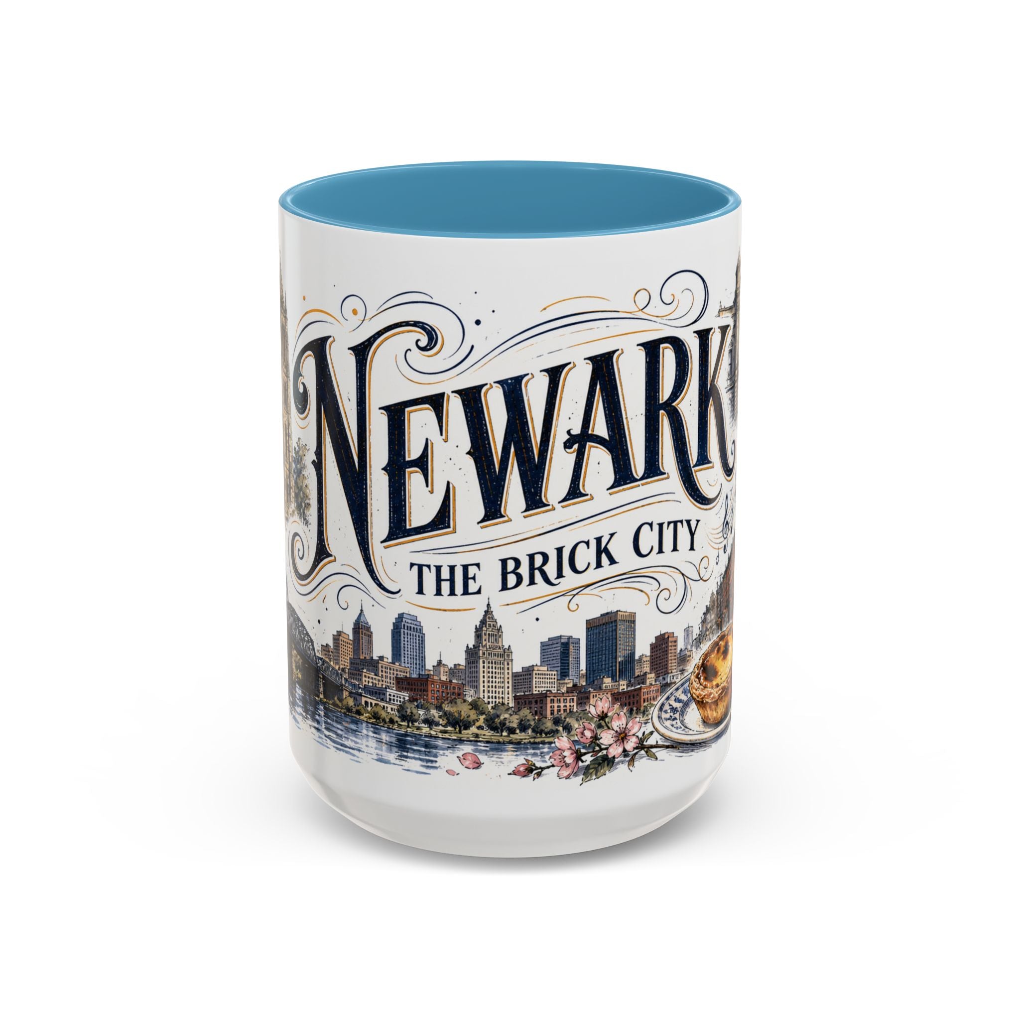 Newark Coffee Mug | United States Travel Souvenir | Vintage Illustrated City Gift | 11 oz 15 oz Accent Mug