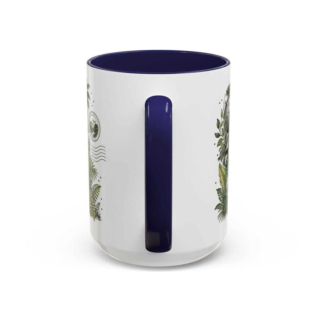 Borneo Rainforest Coffee Mug | Travel Destination Souvenir Gift | Accent Color Ceramic 11oz 15oz