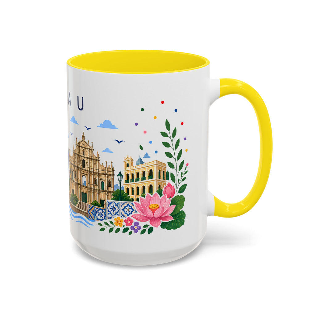 Macau Coffee Mug | Travel Souvenir Accent Mug | Place Gift Ceramic Cup 11oz 15oz