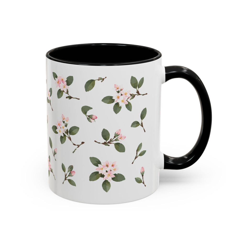Massachusetts Mayflower Mug, State Flower Floral Coffee Cup, 11oz Botanical Gift