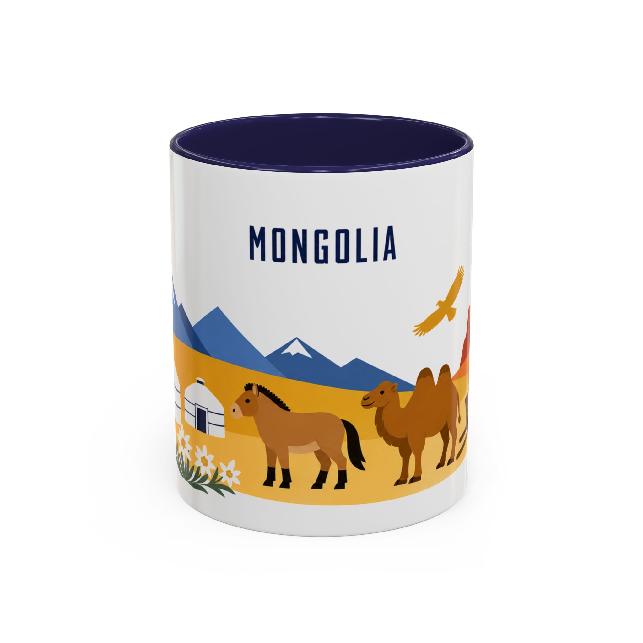 Mongolia Coffee Mug | Travel Souvenir Accent Mug | Country Gift Ceramic Cup 11oz 15oz