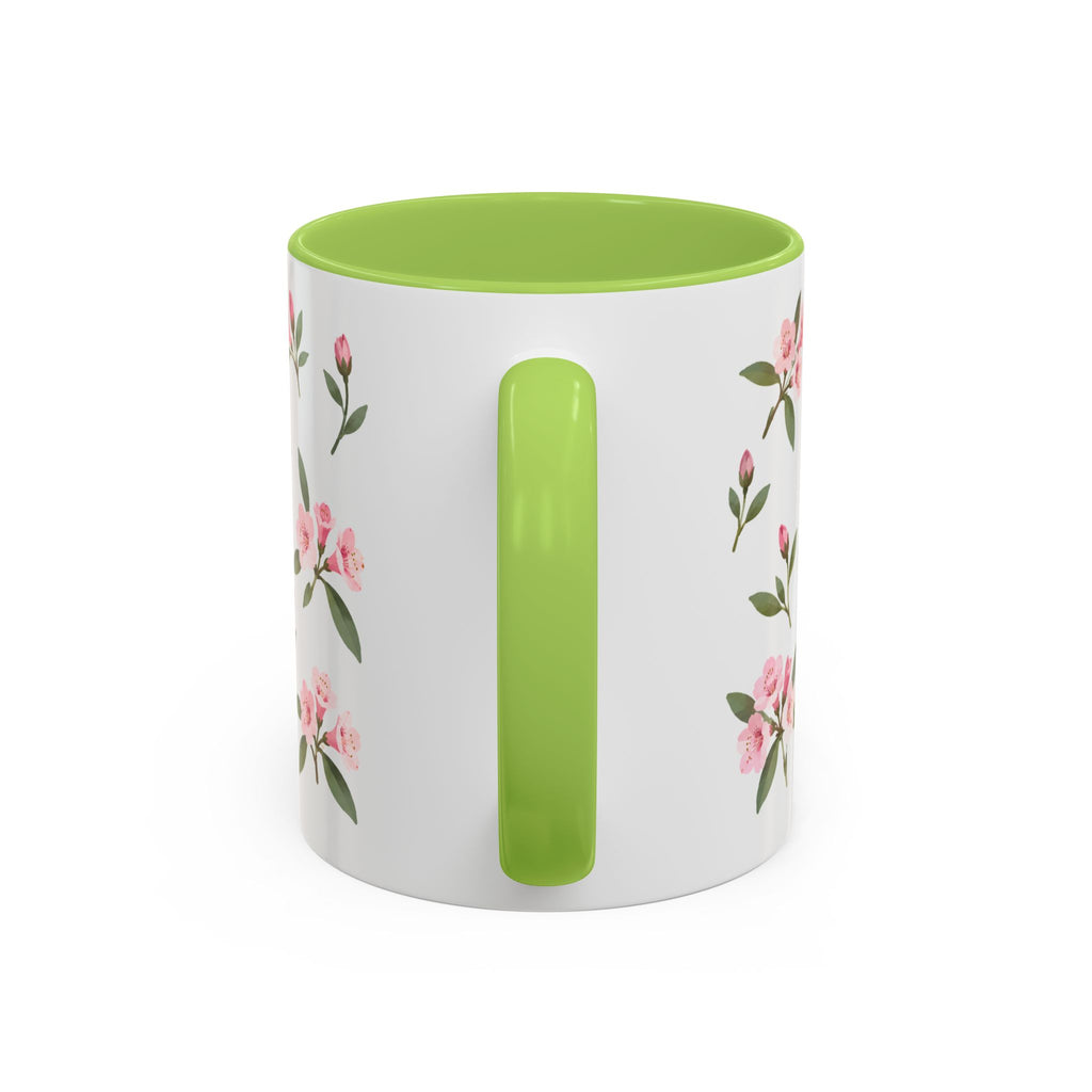 Washington Coast rhododendron Mug, State Flower Floral Coffee Cup, 11oz Botanical Gift