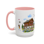 Zermatt Illustrated Travel Mug | Switzerland Souvenir Accent Coffee Mug | 11oz 15oz Ceramic Cup