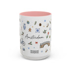 Amsterdam Christmas Watercolor Mug | Festive City Souvenir Coffee Cup