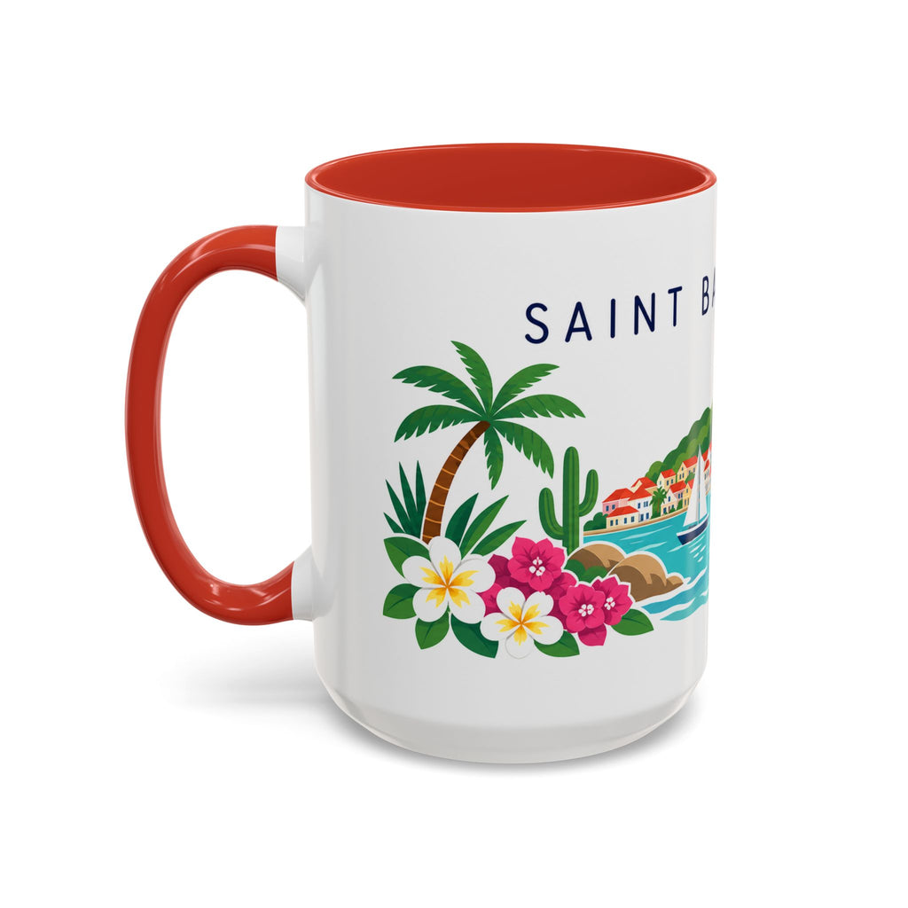 Saint Barthélemy Coffee Mug | Travel Souvenir Accent Mug | Country Gift Ceramic Cup 11oz 15oz