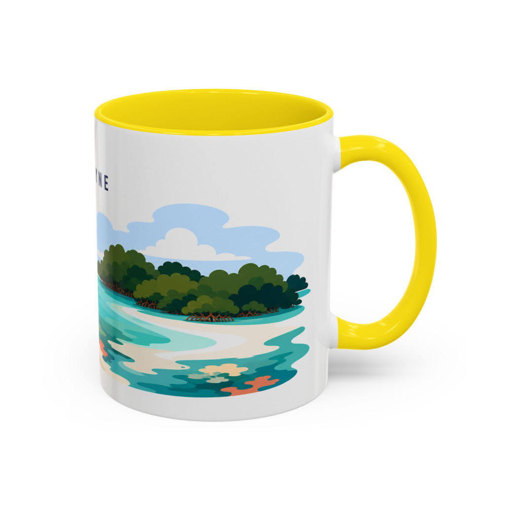 Biscayne National Park Coffee Mug | Solid Color Block Park Souvenir | 11oz 15oz Accent Mug