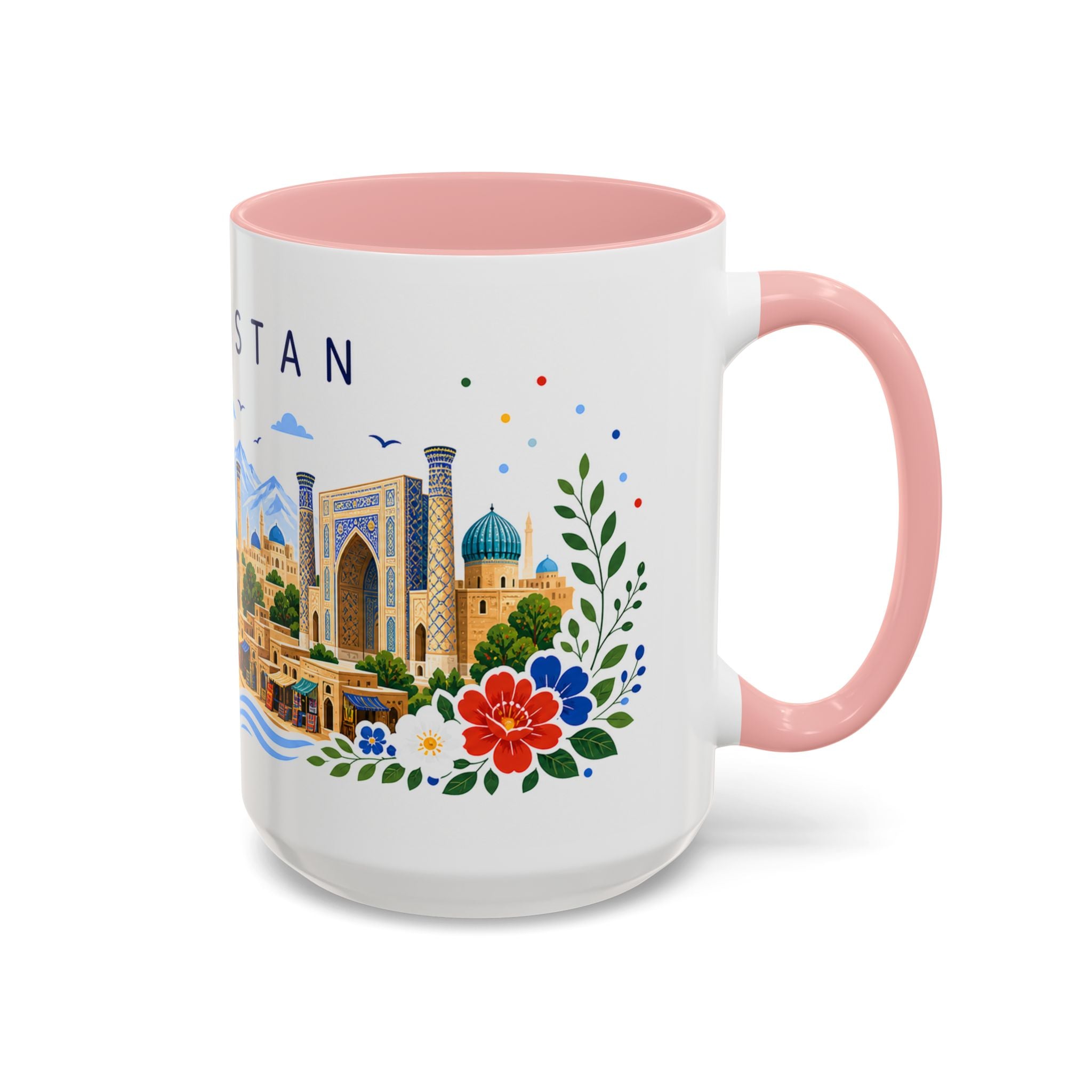 Uzbekistan Coffee Mug | Travel Souvenir Accent Mug | Place Gift Ceramic Cup 11oz 15oz