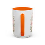 North Dakota State Map Mug | Prairie Rose Botanical Accent Coffee Cup