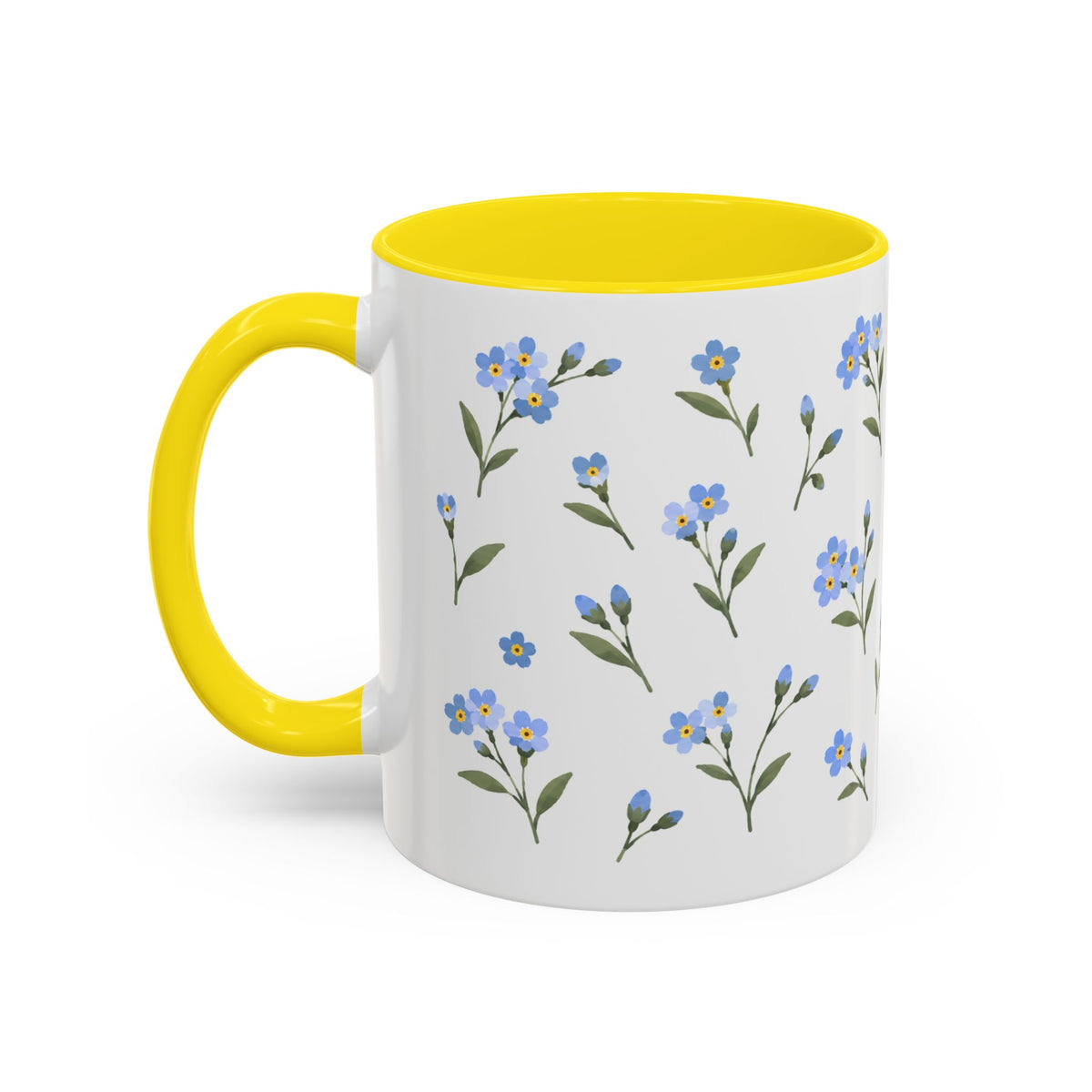 Alaska Forget-me-not Mug, State Flower Floral Coffee Cup, 11oz Botanical Gift