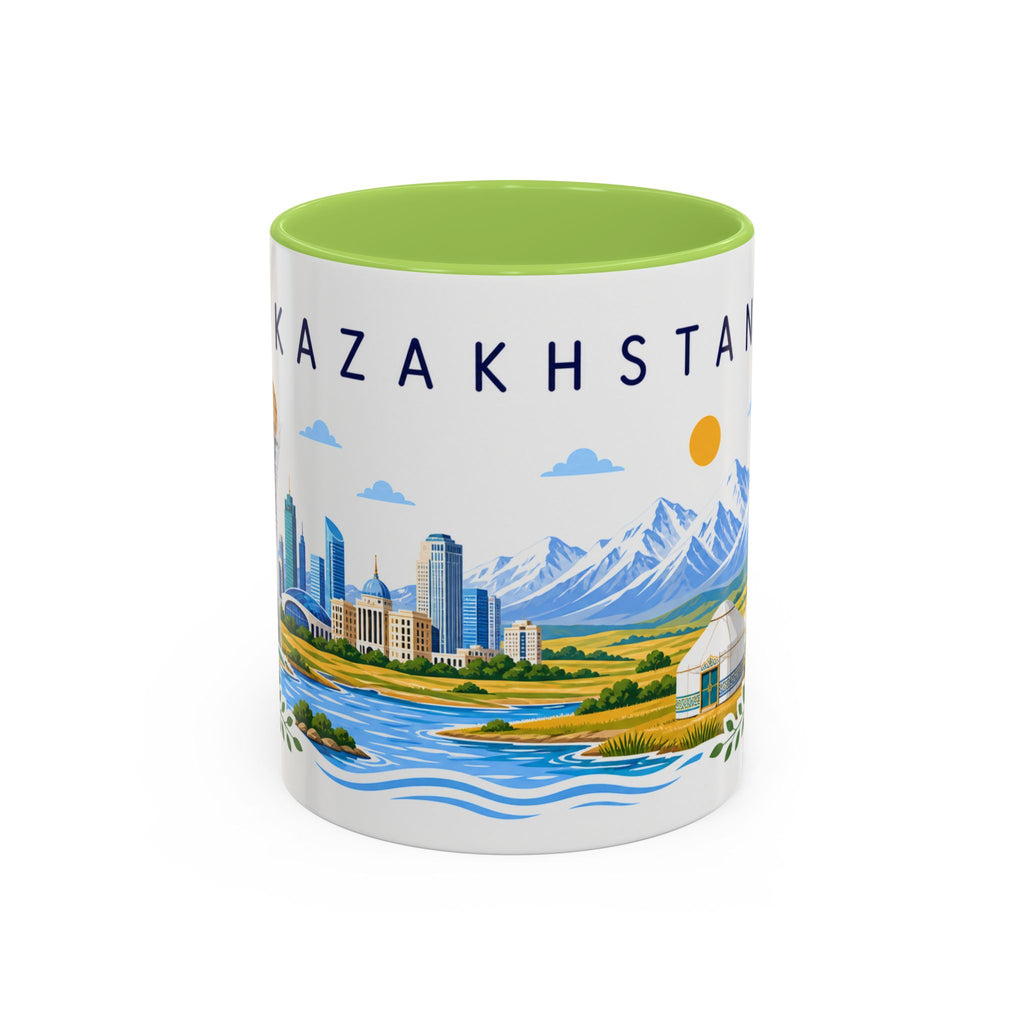 Kazakhstan Coffee Mug | Travel Souvenir Accent Mug | Place Gift Ceramic Cup 11oz 15oz