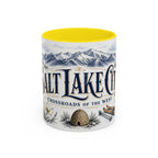 Salt Lake City Coffee Mug | United States Travel Souvenir | Vintage Illustrated City Gift | 11 oz 15 oz Accent Mug