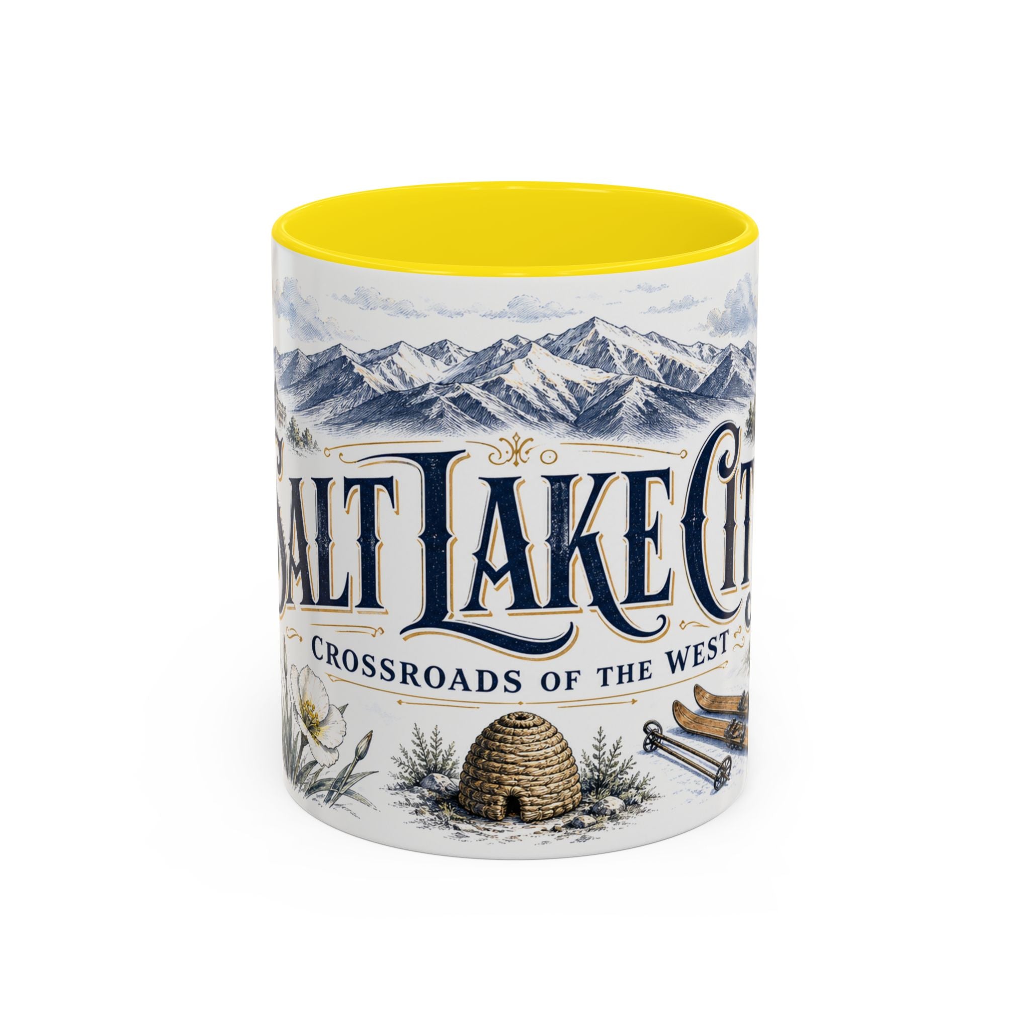 Salt Lake City Coffee Mug | United States Travel Souvenir | Vintage Illustrated City Gift | 11 oz 15 oz Accent Mug