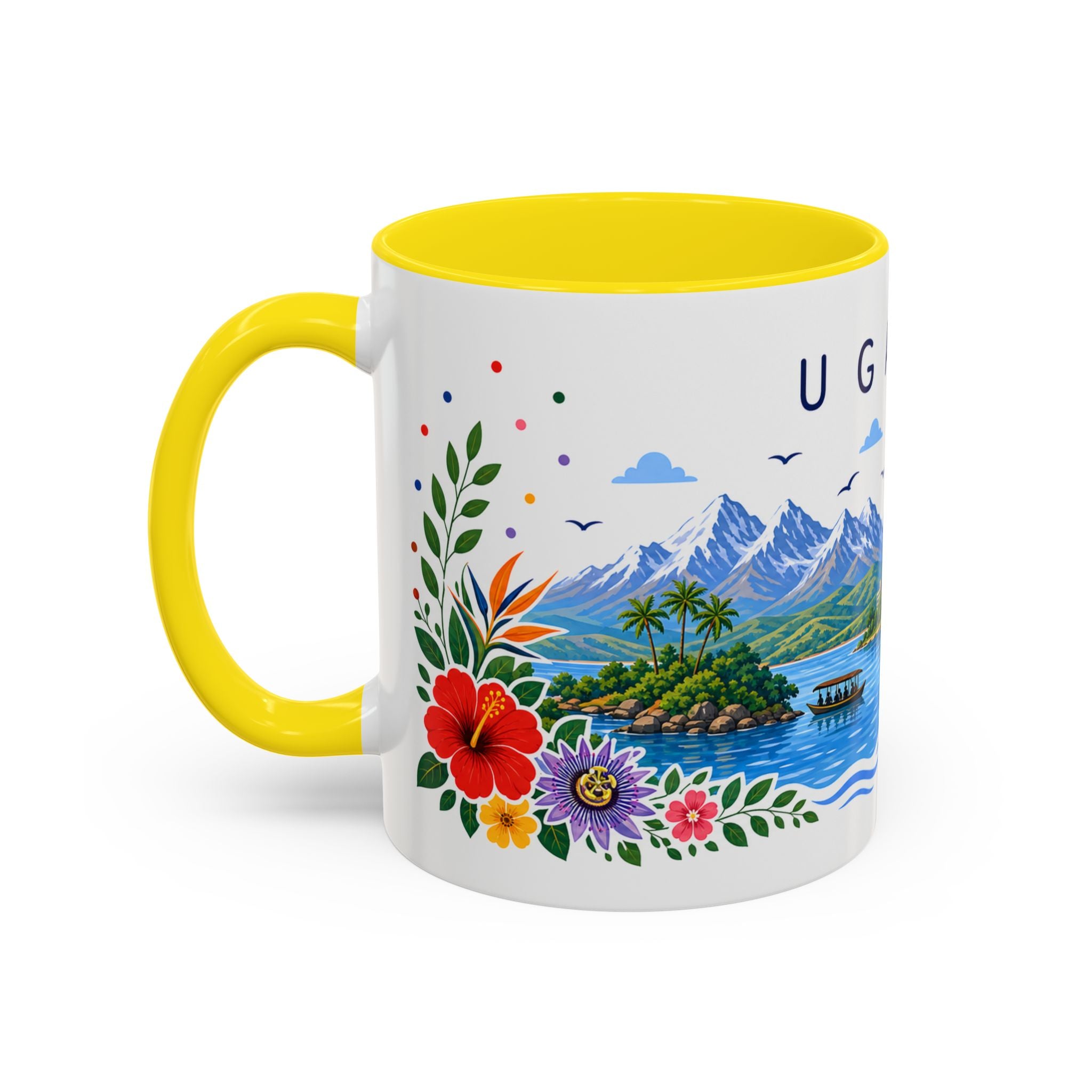 Uganda Coffee Mug | Travel Souvenir Accent Mug | Place Gift Ceramic Cup 11oz 15oz