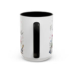 Thank You Teacher Coffee Mug | For Helping Me Grow Appreciation Gift | Accent Color Ceramic 11oz 15oz