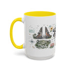 Bali Coffee Mug | Indonesia Souvenir Travel Gift | Accent Color Ceramic 11oz 15oz