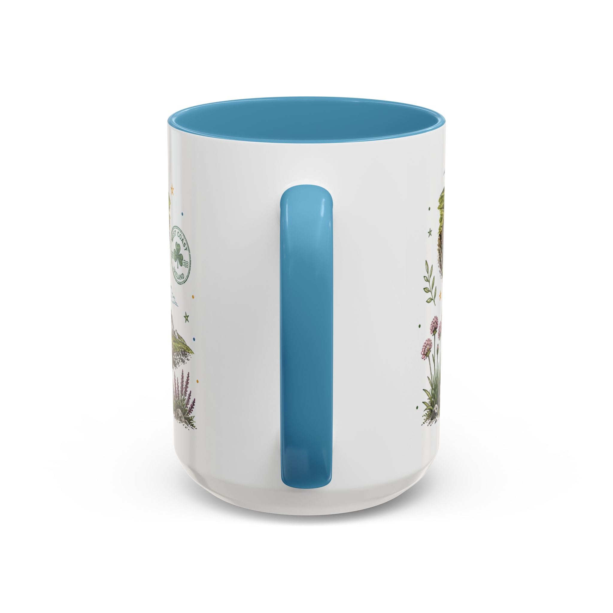 Irish West Coast Coffee Mug | Travel Destination Souvenir Gift | Accent Color Ceramic 11oz 15oz