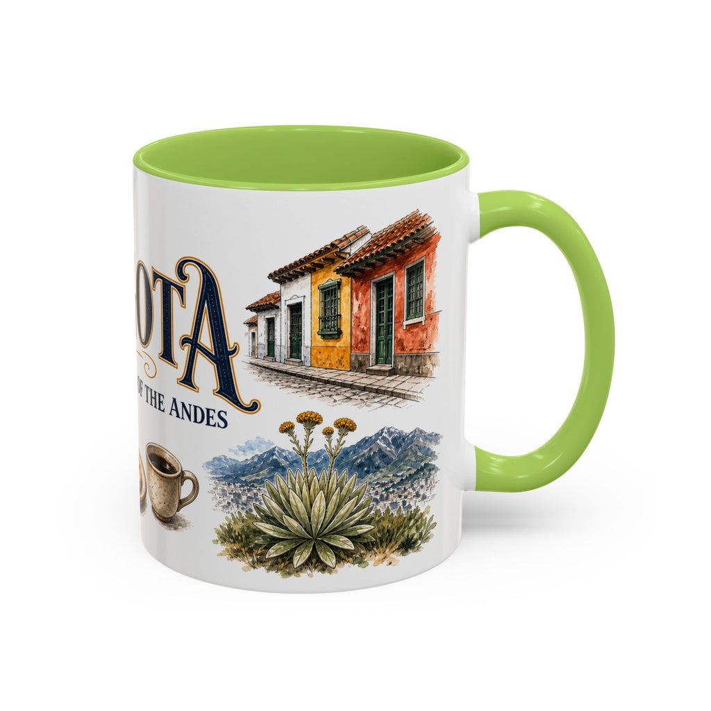 Bogota Coffee Mug | Colombia Travel Souvenir | Vintage Illustrated City Gift | 11 oz 15 oz Accent Mug