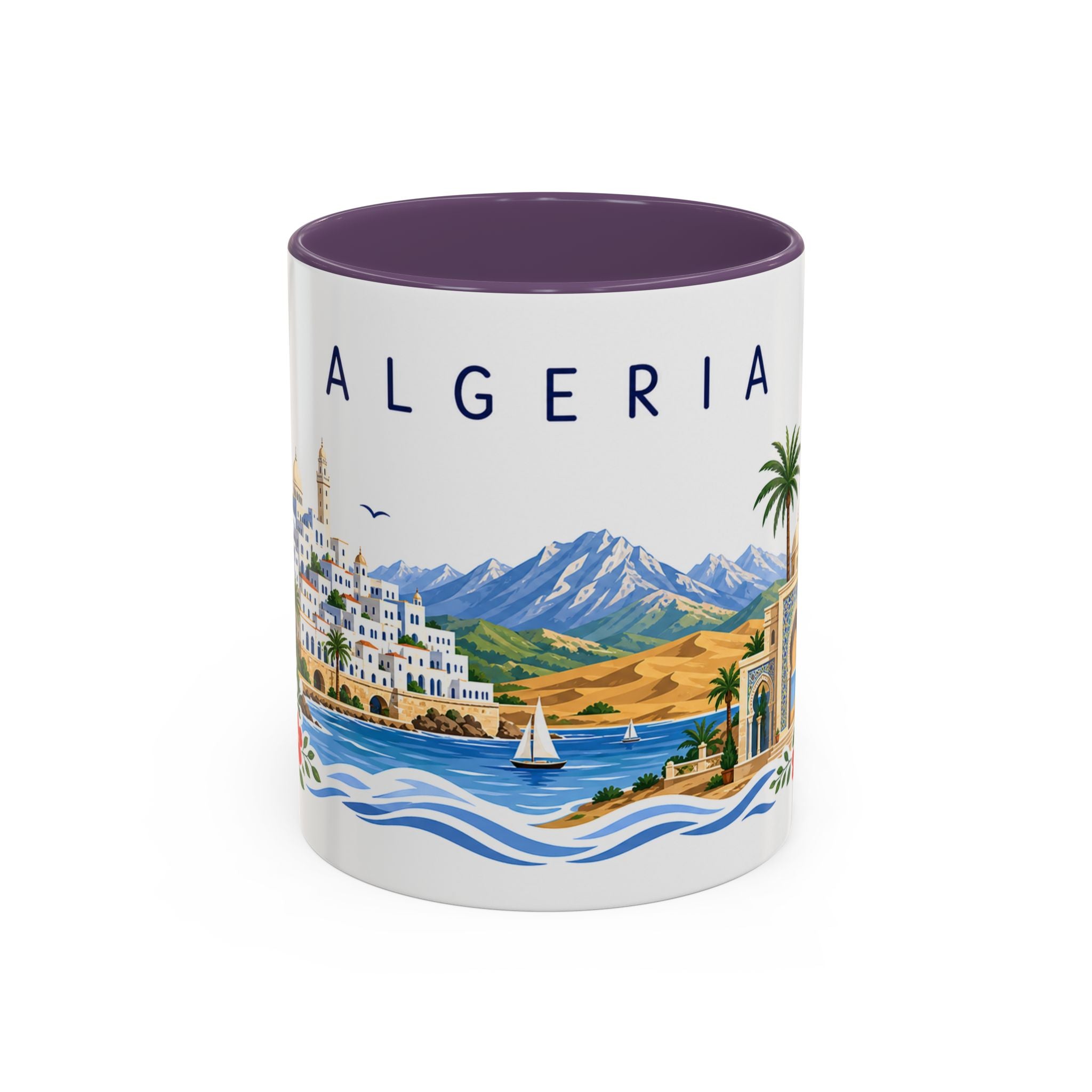Algeria Coffee Mug | Travel Souvenir Accent Mug | Place Gift Ceramic Cup 11oz 15oz