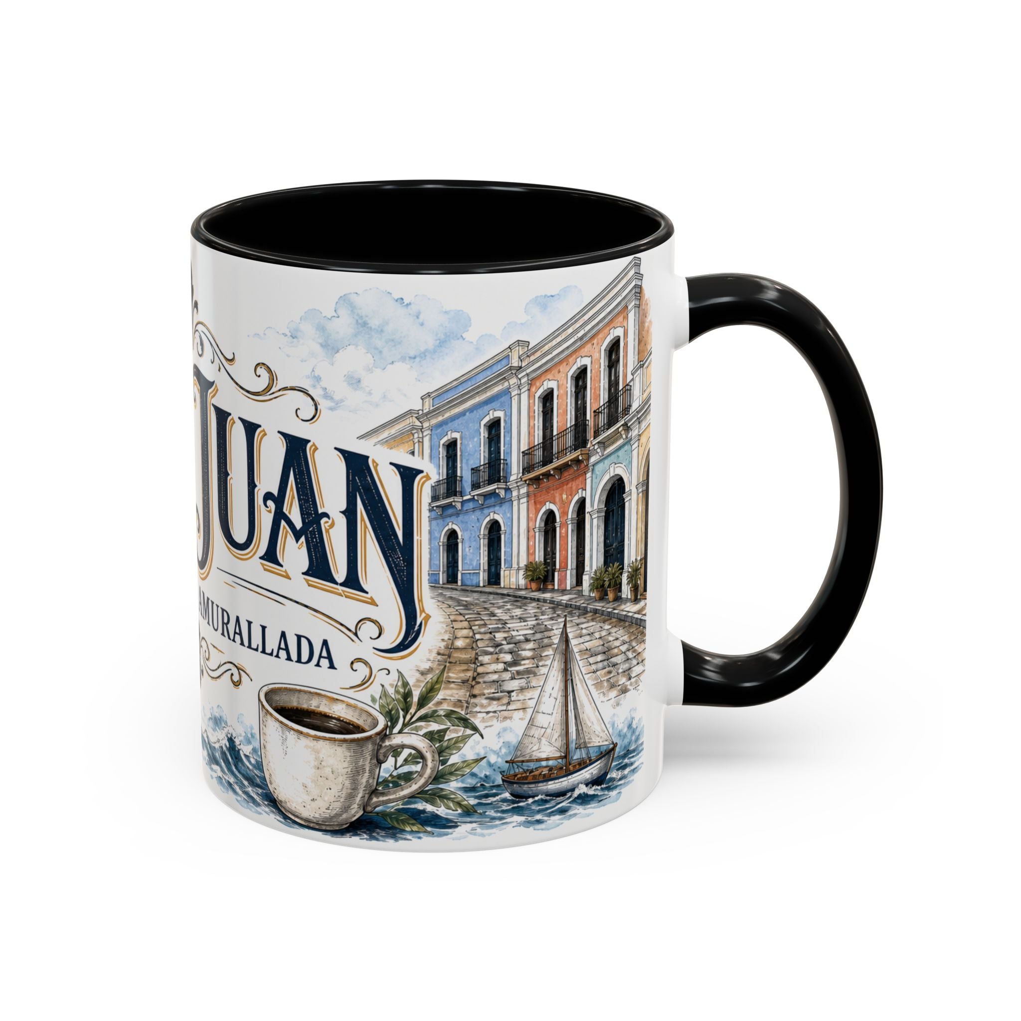San Juan Coffee Mug | United States Travel Souvenir | Vintage Illustrated City Gift | 11 oz 15 oz Accent Mug