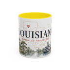 Louisiana Home State Mug | Moving Away Gift | Long Distance Friendship Coffee Cup | 11oz 15oz Accent Mug