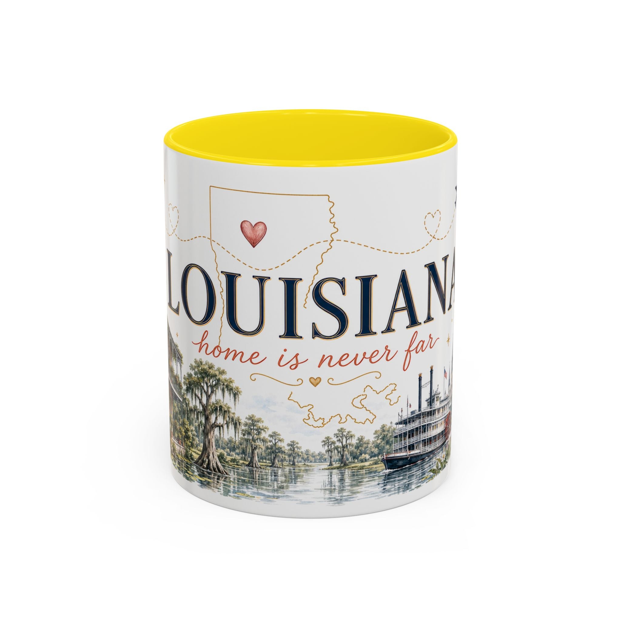 Louisiana Home State Mug | Moving Away Gift | Long Distance Friendship Coffee Cup | 11oz 15oz Accent Mug