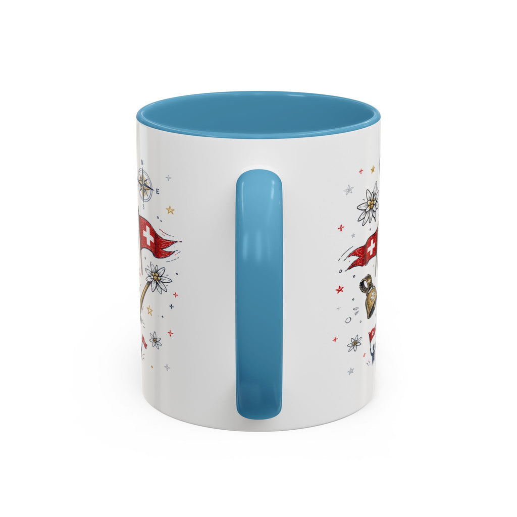 Switzerland Coffee Mug | World Cup Soccer Fan Gift | Accent Color Ceramic 11oz 15oz