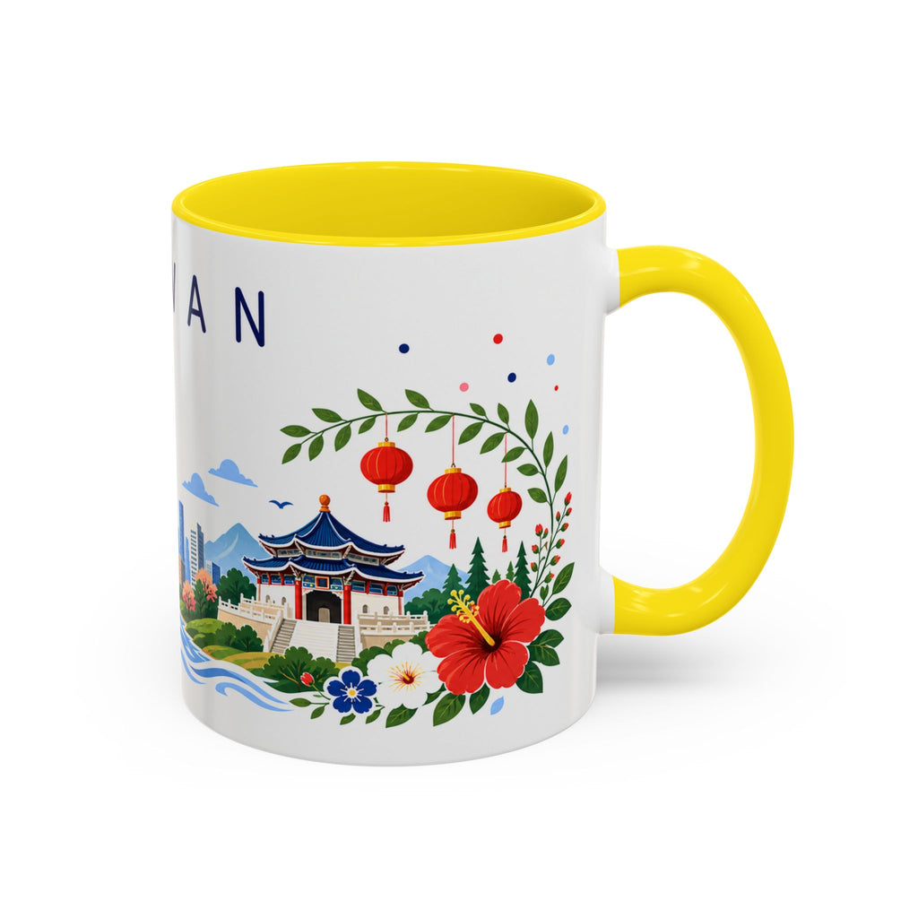 Taiwan Coffee Mug | Travel Souvenir Accent Mug | Place Gift Ceramic Cup 11oz 15oz