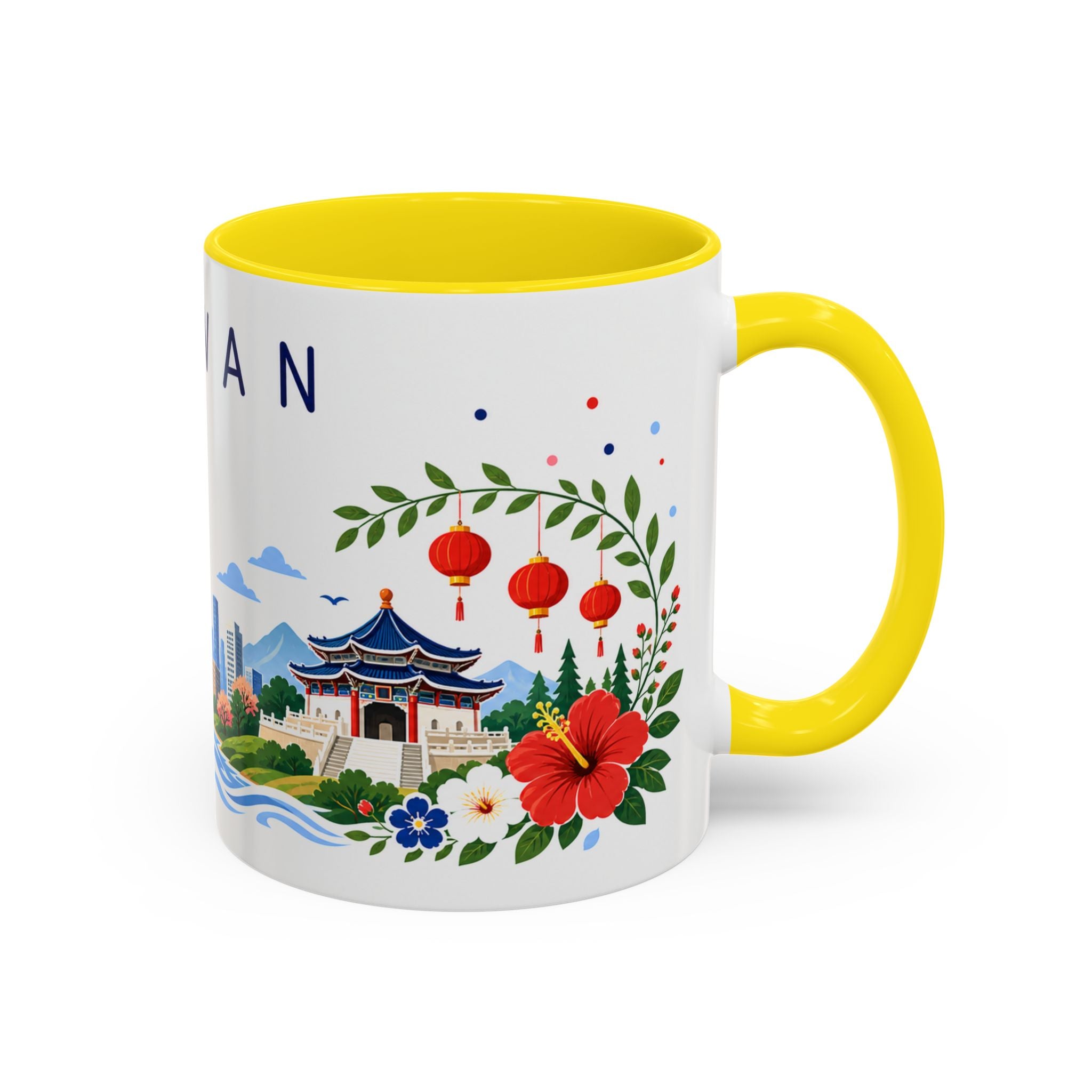 Taiwan Coffee Mug | Travel Souvenir Accent Mug | Place Gift Ceramic Cup 11oz 15oz