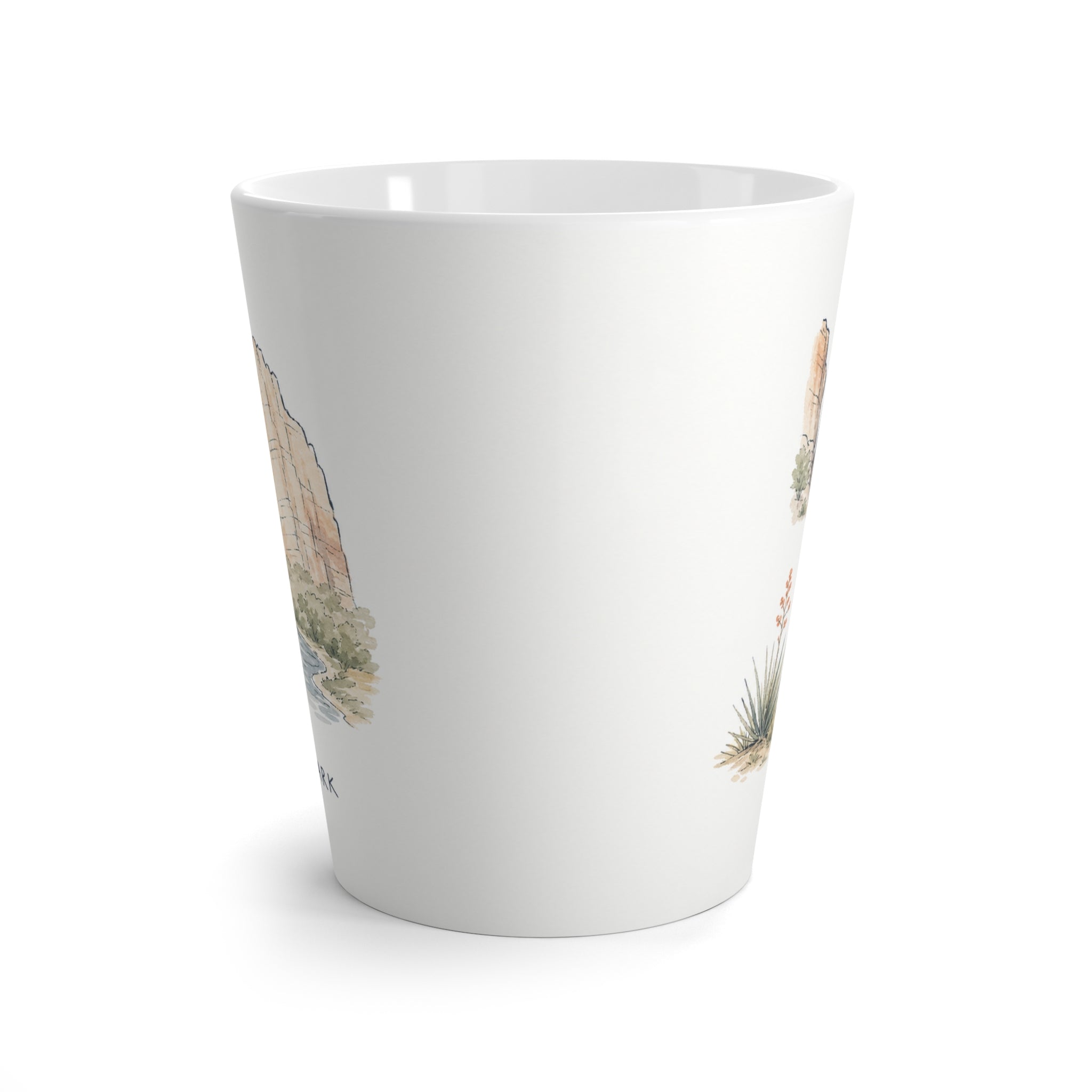 Zion National Park Latte Mug | Pastel Watercolor Nature Coffee Cup | 12 oz Travel Souvenir Gift