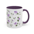 New Jersey Violet Mug, State Flower Floral Coffee Cup, 11oz Botanical Gift