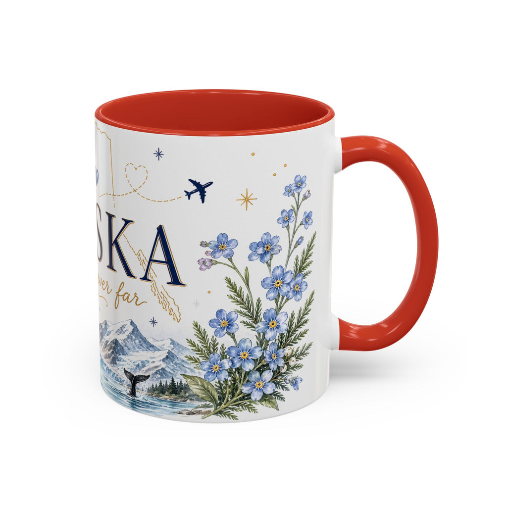 Alaska State Map Mug | Northern Lights, Mountains, Glaciers | Moving Away Gift