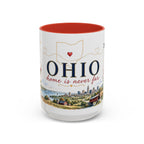 Ohio State Map Mug | Botanical Travel Sketch, Homesick Gift, Long Distance Friendship