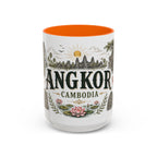 Angkor Coffee Mug | Travel Destination Souvenir Gift | Accent Color Ceramic 11oz 15oz