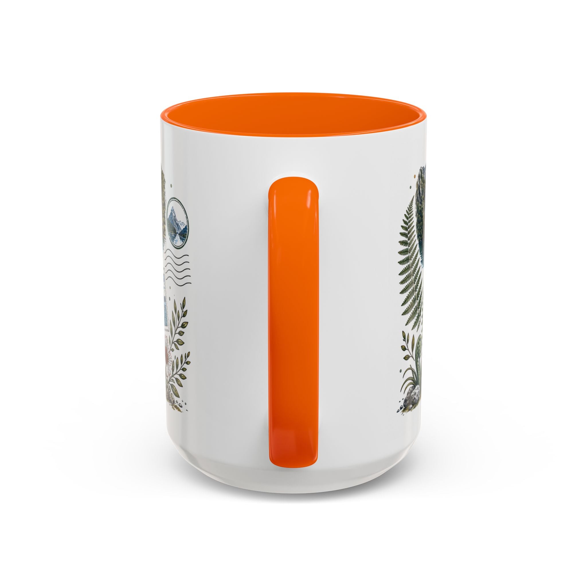 New Zealand South Island Coffee Mug | Travel Destination Souvenir Gift | Accent Color Ceramic 11oz 15oz