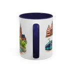 Frankfurt Illustrated Travel Mug | City Souvenir Accent Coffee Mug | 11oz 15oz Ceramic Cup