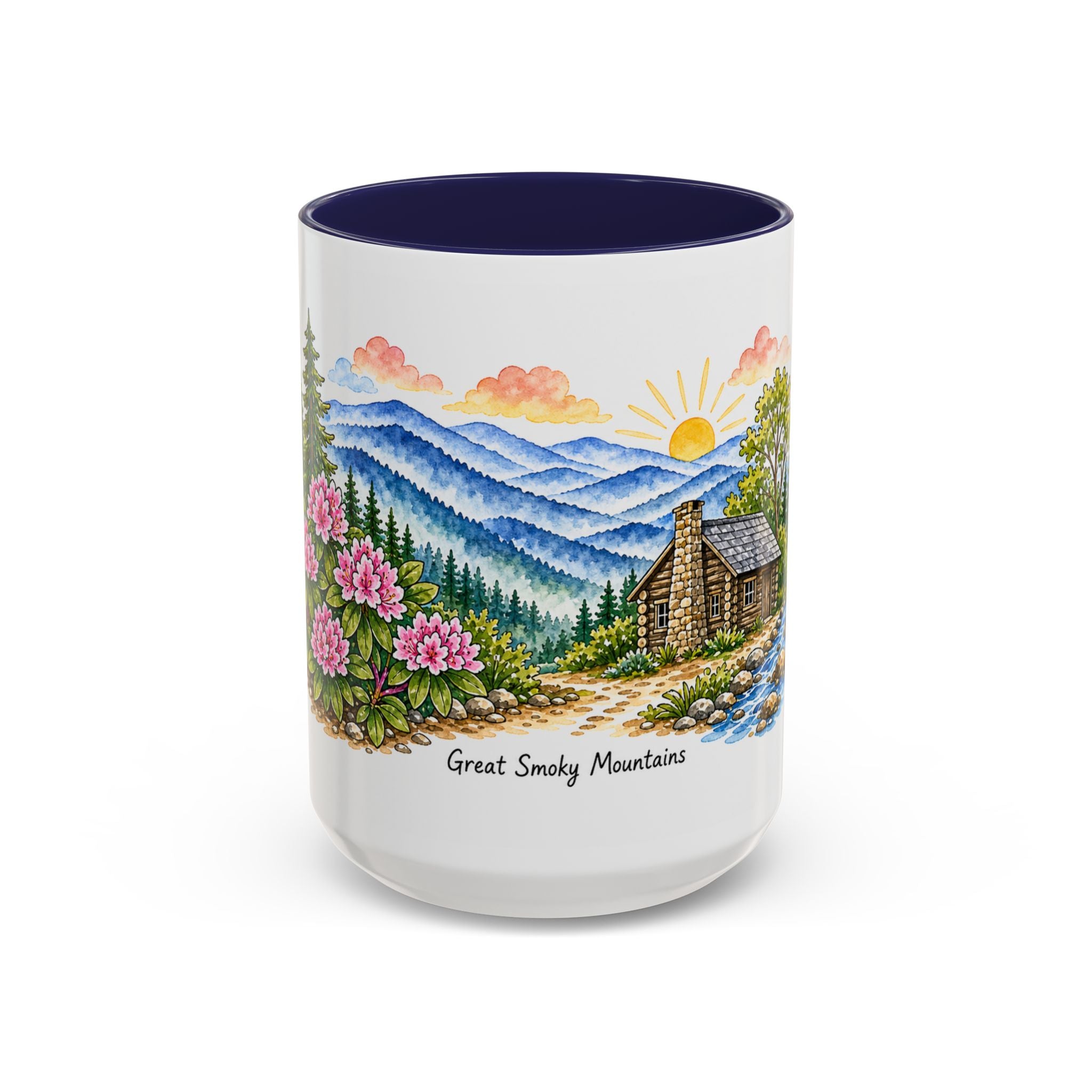 Great Smoky Mountains National Park Mug | US Travel Souvenir Accent Coffee Mug | 11oz 15oz Ceramic Cup