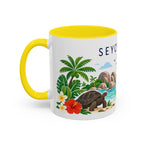 Seychelles Coffee Mug | Travel Destination Souvenir Gift | Accent Color Ceramic 11oz 15oz