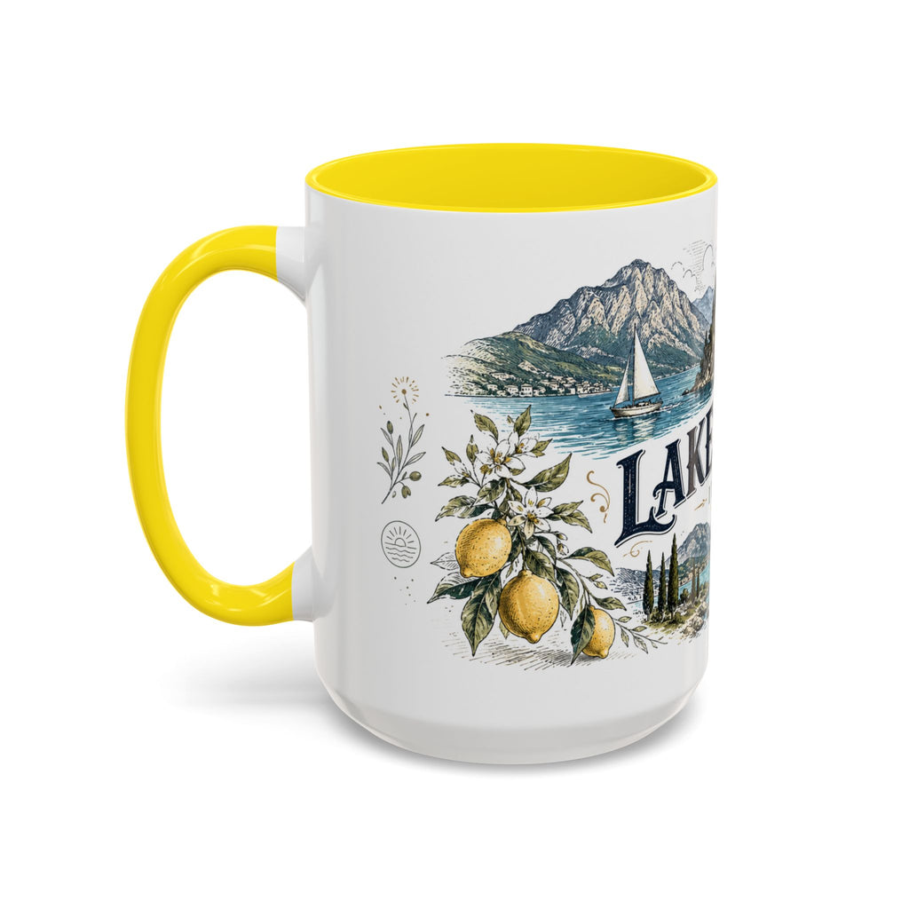 Lake Garda Mug, Italy Travel Souvenir, Bucket List Gift, Accent Ceramic Coffee Mug 11oz 15oz