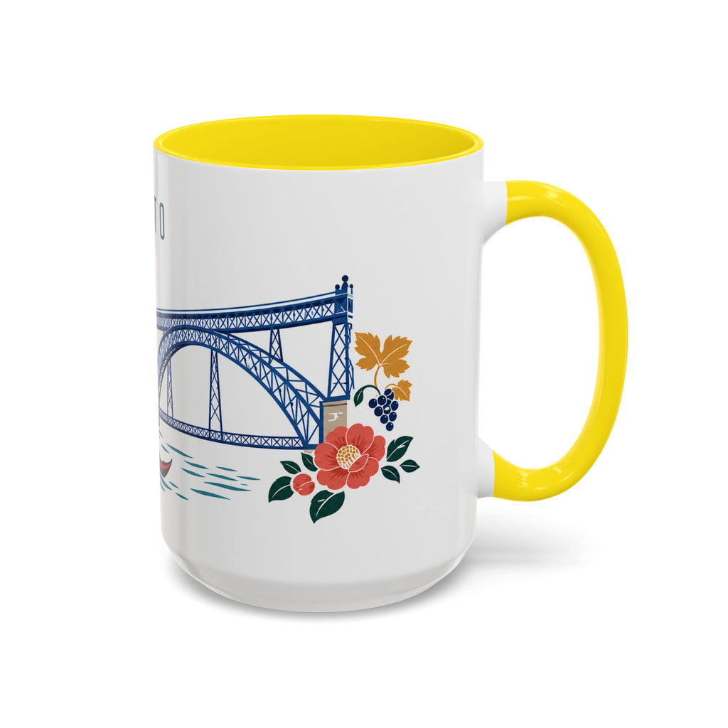Porto Coffee Mug | Portugal Travel Souvenir | Porcelain Decal City Gift | 11oz 15oz Accent Mug
