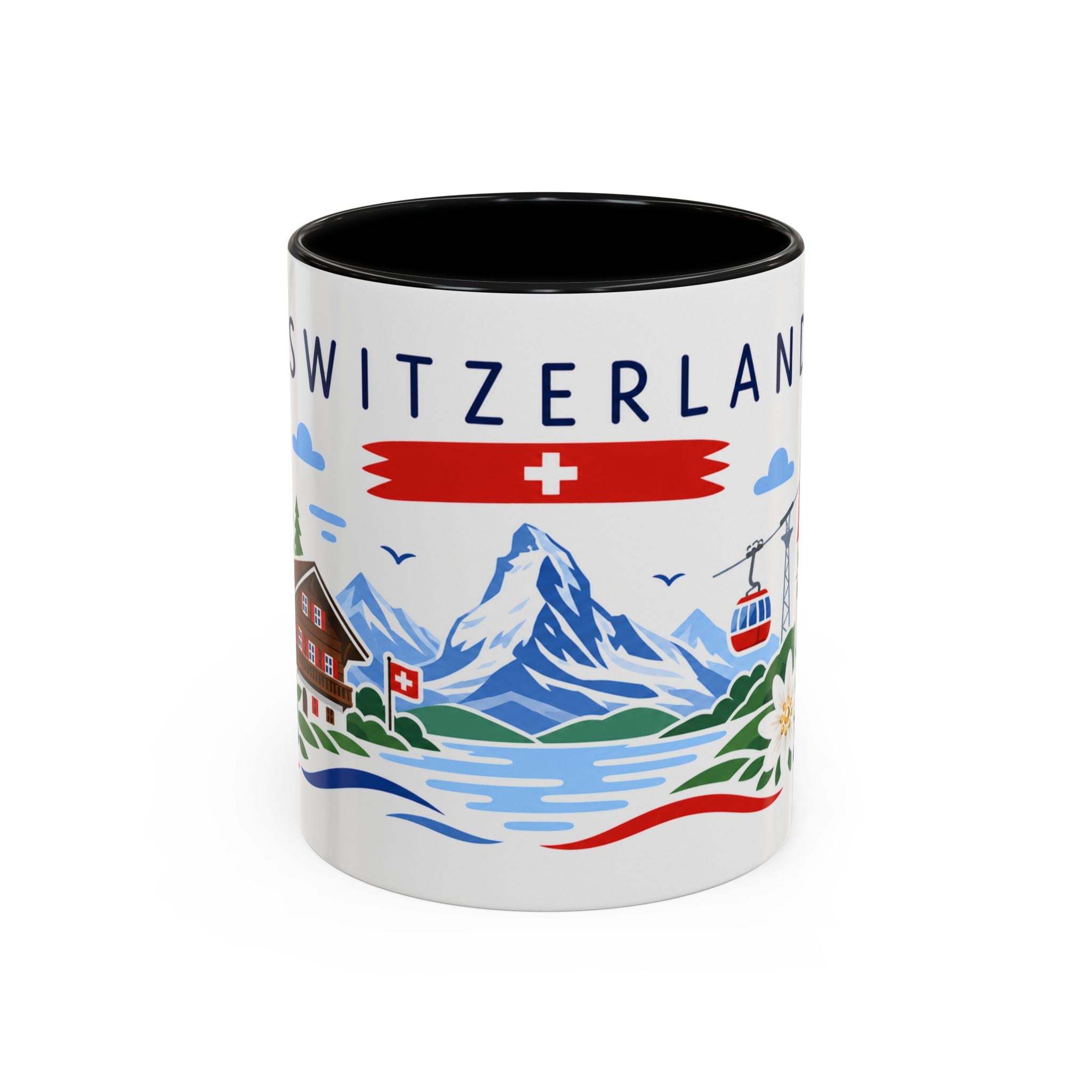 Switzerland Coffee Mug | Travel Souvenir Accent Mug | Country Gift Ceramic Cup 11oz 15oz