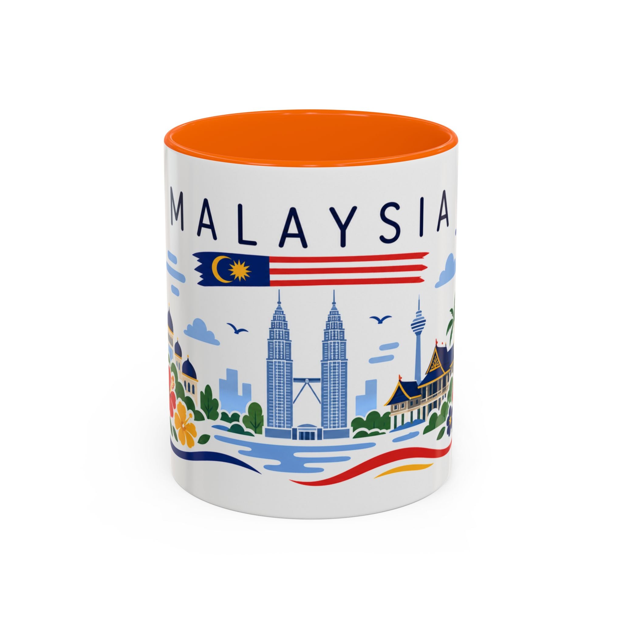 Malaysia Coffee Mug | Travel Souvenir Accent Mug | Country Gift Ceramic Cup 11oz 15oz