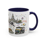 Bangkok Coffee Mug | Thailand Souvenir Travel Gift | Accent Color Ceramic 11oz 15oz